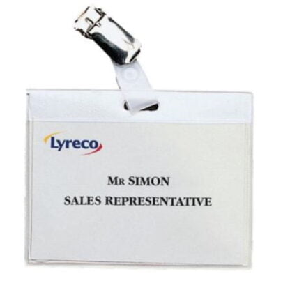 Lyreco nimikorttikotelo 60 x 90mm klipsi 2