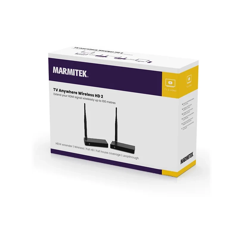 Marmitek TV Anywhere Wireless HD 2 langaton Full-HD HDMI-järjestelmä 2 Marmitek TV Anywhere Wireless HD 2 langaton Full-HD HDMI-järjestelmä 2