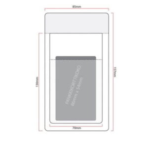 Kynätaskusuoja ID-kortille 85x157mm valkoinen pystymalli
