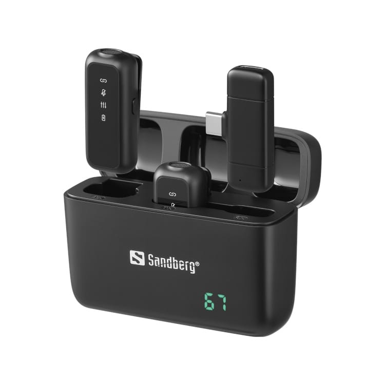 Sandberg Streamer USB-C Wireless Mic x2 9 Sandberg Streamer USB-C Wireless Mic x2 9