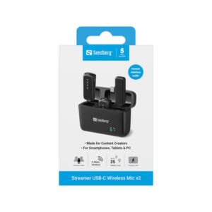 Sandberg Streamer USB-C Wireless Mic x2