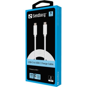 Sandberg USB-C Charge Cable 2m 65W valkoinen