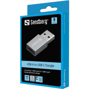 Sandberg USB-A to USB-C Dongle harmaa