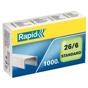 Rapid Standard 26/6 galvanoitu niitti (1000 kpl)