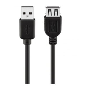 USB 2.0 A-A jatkokaapeli 3m musta