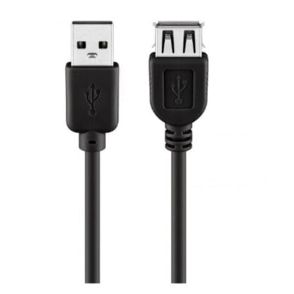 USB 2.0 A-A jatkokaapeli 3m musta 2