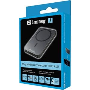 Sandberg Mag Wireless Powerbank 5000 ALU