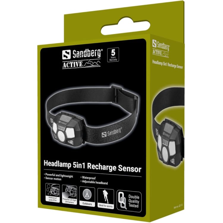 Sandberg Headlamp 5in1 Recharge Sensor 2 Sandberg Headlamp 5in1 Recharge Sensor 2