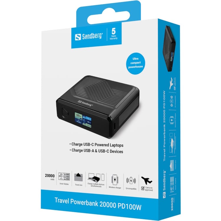 Sandberg Travel Powerbank 20000 PD100W