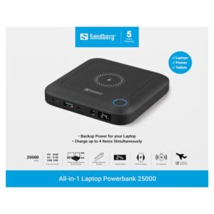 Sandberg All-in-1 Laptop Powerbank 25000