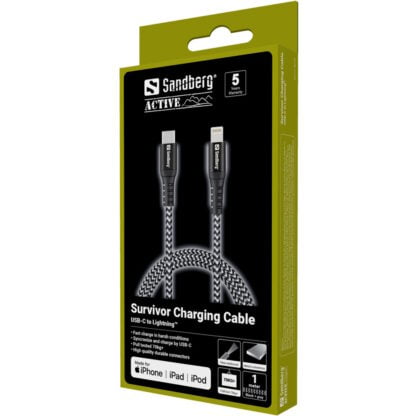 Sandberg Survivor USB-C PD>Lightning 1M 3
