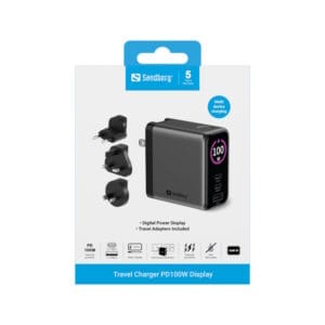 Sandberg Travel Charger PD100W Display