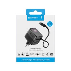 Sandberg Travel Charger PD65W Display + Cable
