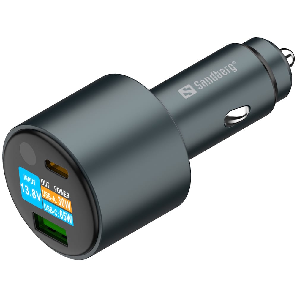 Sandberg Car Charger 2in1 95W Display 2 Sandberg Car Charger 2in1 95W Display 2