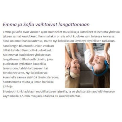 Sandberg Bluetooth Link 2 x kuulokkeelle 5