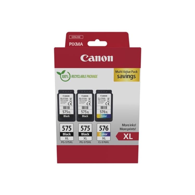 Canon PG-575XLx2/CL-576XL tulostuskasettipakkaus 2 Canon PG-575XLx2/CL-576XL tulostuskasettipakkaus 2