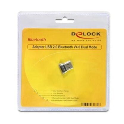 DeLOCK Bluetooth 4.0 adapteri USB 2.0 musta 2