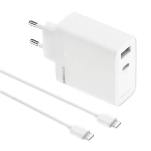 Realme SUPERVOOC 80W Dual Ports GaN verkkovirtalaturi USB-C-kaapelilla