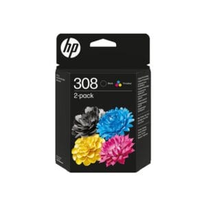 HP 308 musta/moniväri tulostuskasettipaketti HP 308 musta/moniväri tulostuskasettipaketti