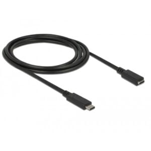 DeLock USB-C – jatkokaapeli 2m musta