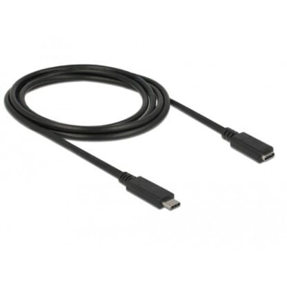 DeLock USB-C – jatkokaapeli 2m musta 2