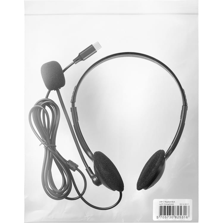 Sandberg 2-puoleiset USB-C kuulokkeet bulk musta 3 Sandberg 2-puoleiset USB-C kuulokkeet bulk musta 3