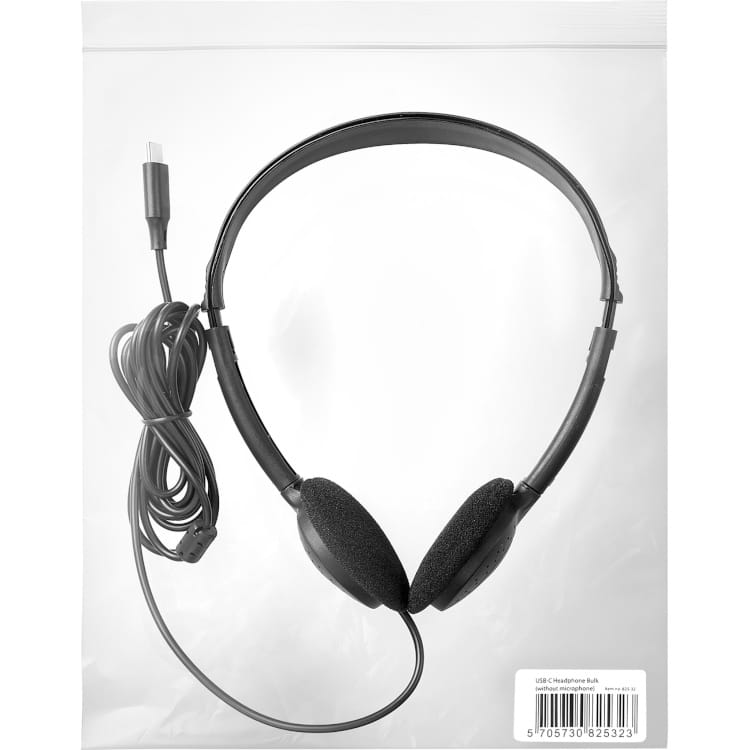 Sandberg 2-puoleiset USB-C peruskuulokkeet bulk musta 3 Sandberg 2-puoleiset USB-C peruskuulokkeet bulk musta 3