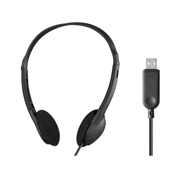 Sandberg 2-puoleiset USB-A peruskuulokkeet bulk musta 2 Sandberg 2-puoleiset USB-A peruskuulokkeet bulk musta 2