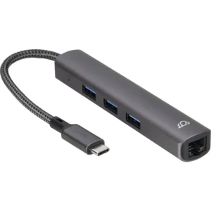 Bluecloud USB-C-USB-A-Hubi ja gigabit ethernet 3 porttia Bluecloud USB-C-USB-A-Hubi ja gigabit ethernet 3 porttia