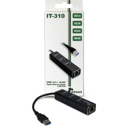 Argus IT-310 USB-A uros – RJ45 LAN-adapteri musta 3