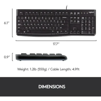 Logitech MK120 -näppäimistö ja hiiri 10