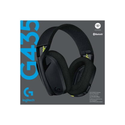 Logitech G435 LightSpeed -langattomat pelikuulokkeet musta 4