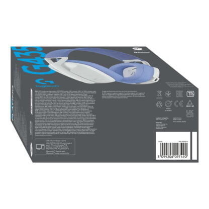 Logitech G435 LightSpeed -langattomat pelikuulokkeet valkoinen 5