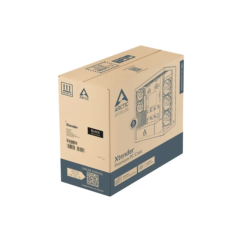 Arctic Xtender VG E-ATX-kotelo peilimusta 8 Arctic Xtender VG E-ATX-kotelo peilimusta 8