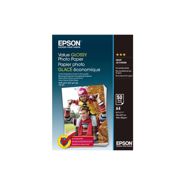 Epson Value Glossy Photo Paper valokuvapaperi A4 50 arkkia 2 Epson Value Glossy Photo Paper valokuvapaperi A4 50 arkkia 2