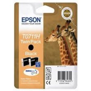 Epson T0711H twin-pack mustat tulostuskasetit