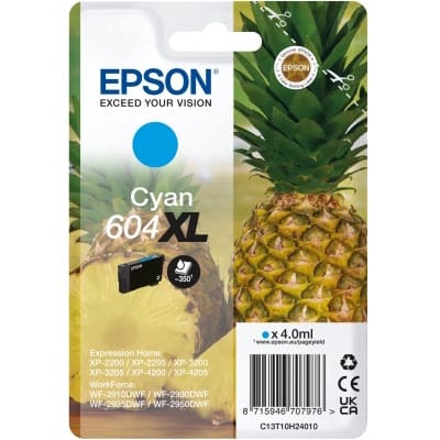 EPSON 604XL alkuperäinen syaani tulostuskasetti 2 EPSON 604XL alkuperäinen syaani tulostuskasetti 2