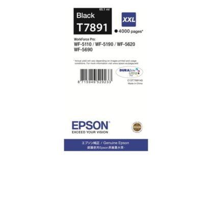 Epson T7891 XXL musta tulostuskasetti 2