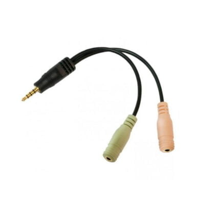 LogiLink äänisovitin 3.5mm uros – 2×3.5mm mikrofoni/stereo naaras 2
