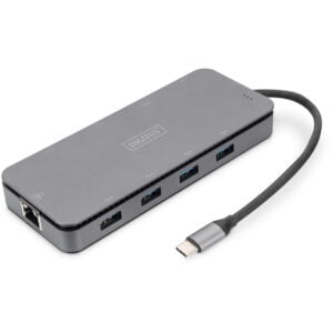 Digitus 11-porttinen USB-C -telakka M.2 SSD-paikalla