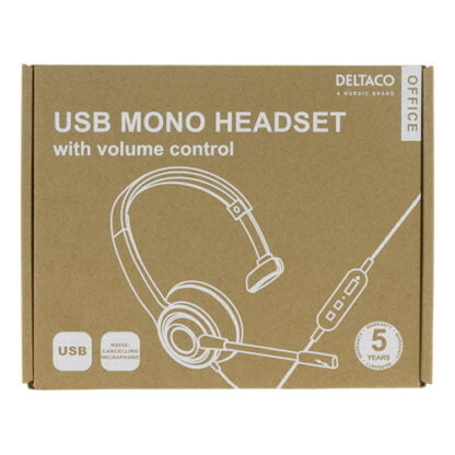 DELTACO Office USB mono headset 6