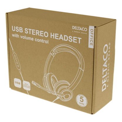 DELTACO Office USB stereo headset 5