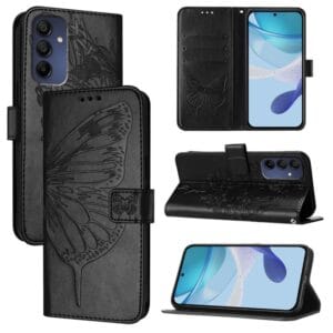Nahkakotelo Galaxy A16 5G puhelimeen (Butterfly musta) 12 Nahkakotelo Galaxy A16 5G puhelimeen (Butterfly musta) 12
