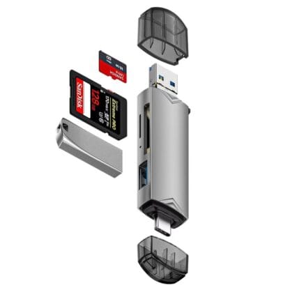 6 in 1 USB3.0/Micro USB/Type-C to SD/TF Card -kortinlukija 3