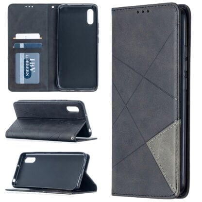 Nahkakotelo Galaxy A15 puhelimeen (musta) 3
