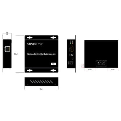 KanexPro HDMI-laajennin 120M lähetin+vastaanotin 4