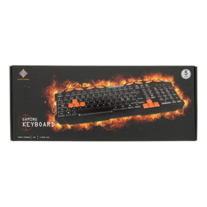 DELTACO GAMING näppäimistö musta/oranssi 5