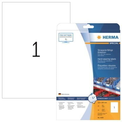 Herma Label A4-kalvotarra valkoinen matta 3