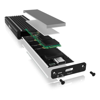 ICYBOX IB-1824ML-C31 ulkoinen USB-C kotelo M.2 NVMe-levyille 4