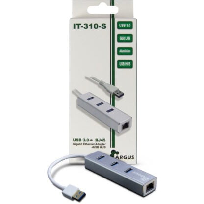 Argus IT-310 USB-A uros – RJ45 LAN-adapteri hopea 3